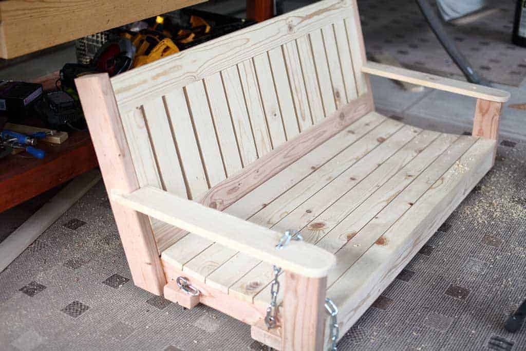 DIY Outdoor swing Bench