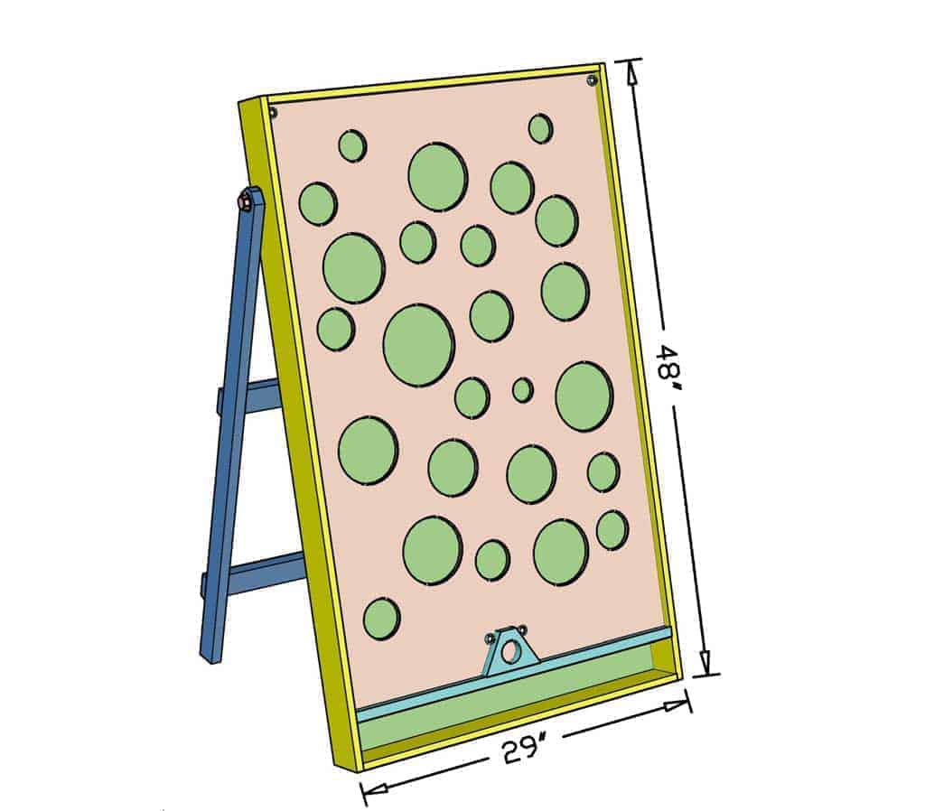 DIY Wall Ball Maze Game dimensions