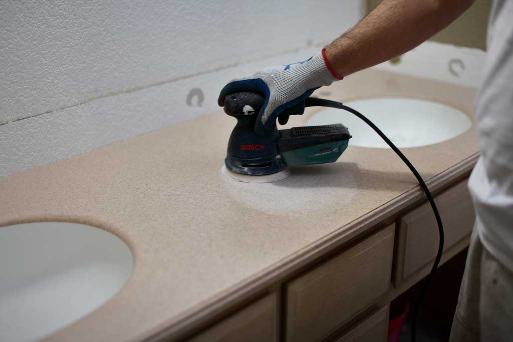 sanding counter top for epoxy
