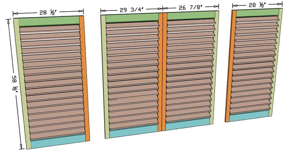 DIY Plantation Shutters dimensions