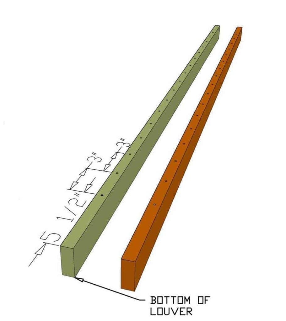 drilling hole for slats