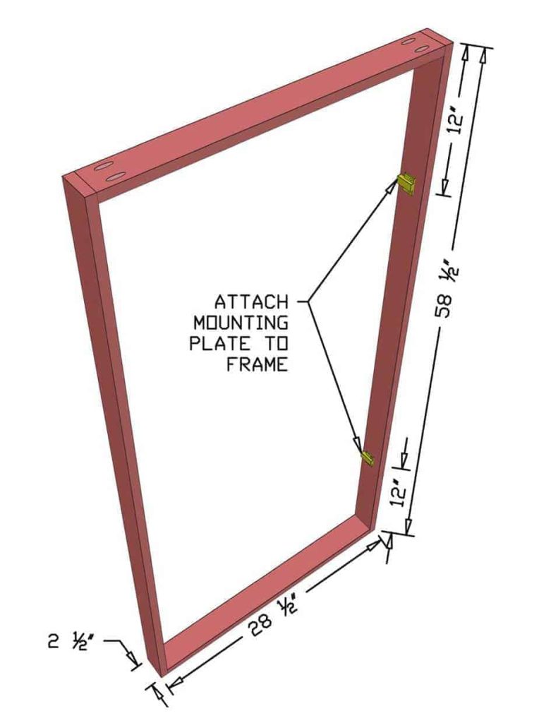 window frame for the DIY Plantation Shutters