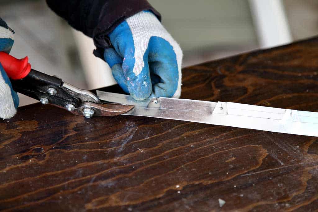 cutting out control arm from sheet metal