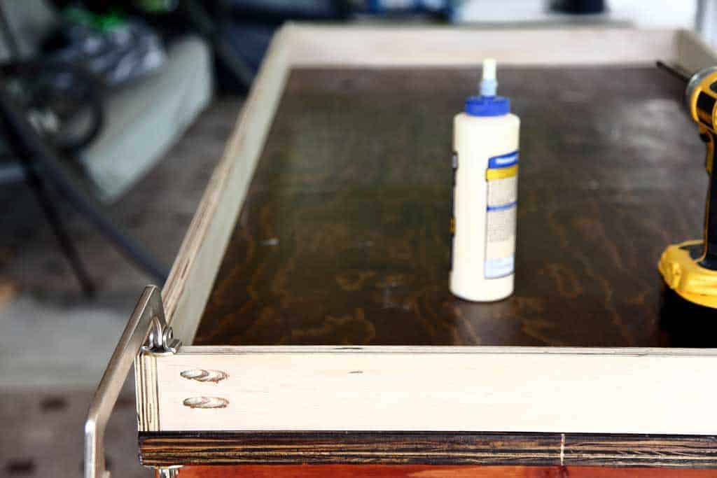 attaching window frame together for DIY plantation shutters