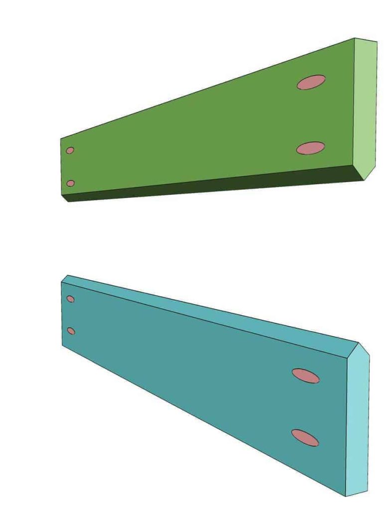 drilling pocket holes in top and bottom rail of DIY Plantation Shutters
