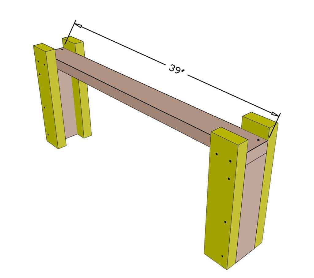 connect legs with a 2x4 for bench press