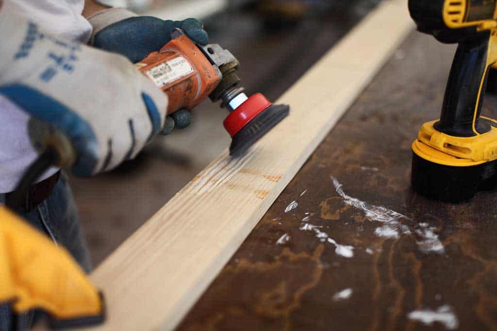 using threaded arbor wire cup brush on wood
