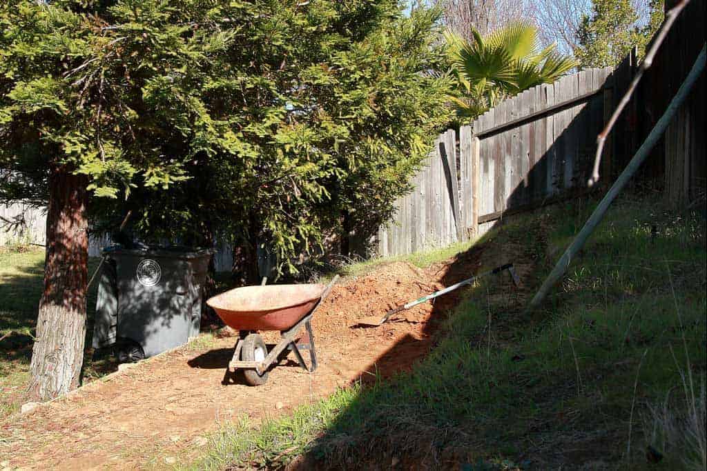 moving dirt for DIY Chicken Coop