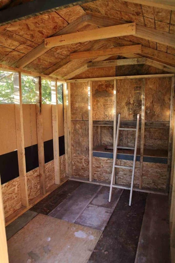 DIY Chicken Coop inside