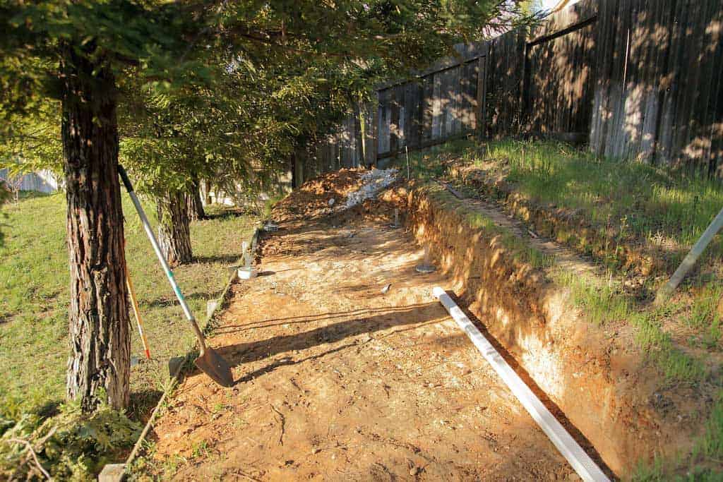 leveling ground for DIY Chicken Coop