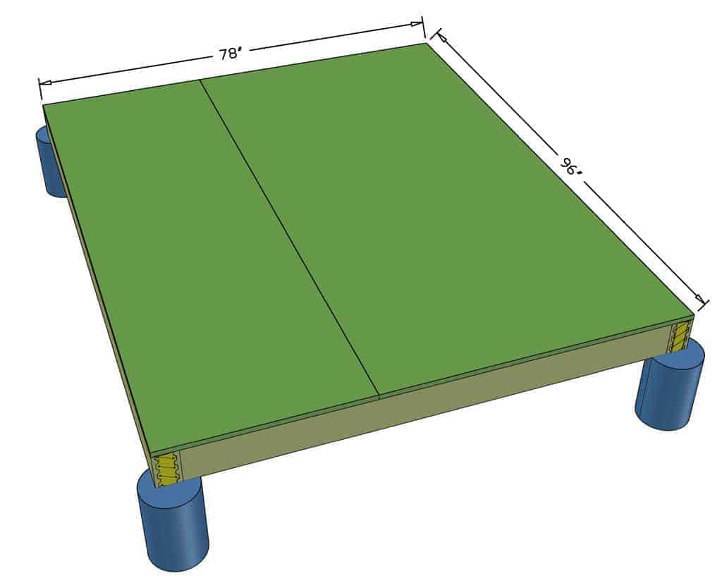 placing plywood on the foundation of the chicken coop