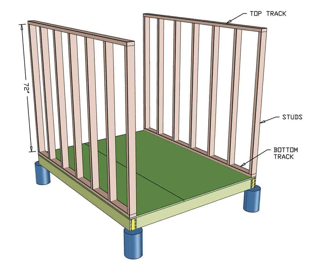 building walls for the chicken coop