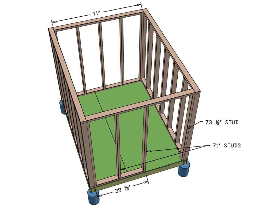 building wall for the chicken coop