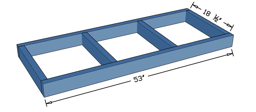 frame for the floor of the nesting box