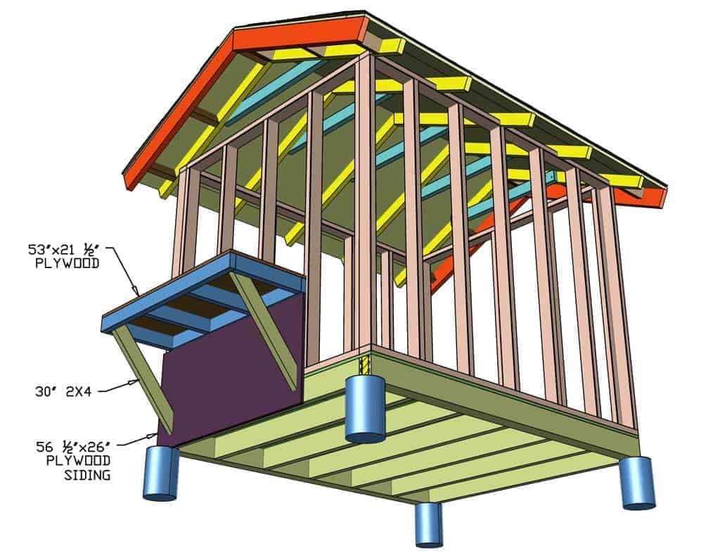 building floor of the nesting box