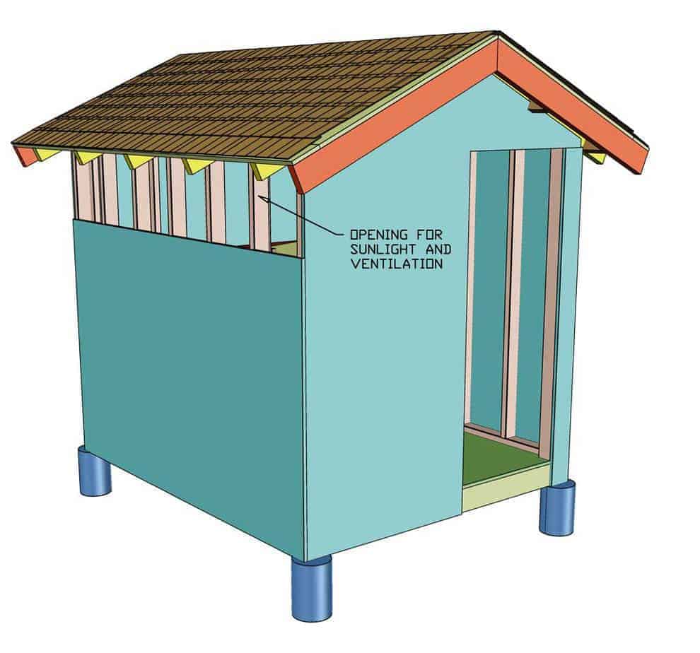 wrapping chicken coop with siding plywood