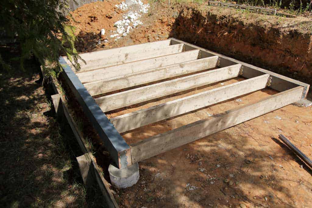 DIY Chicken Coop foundation framing