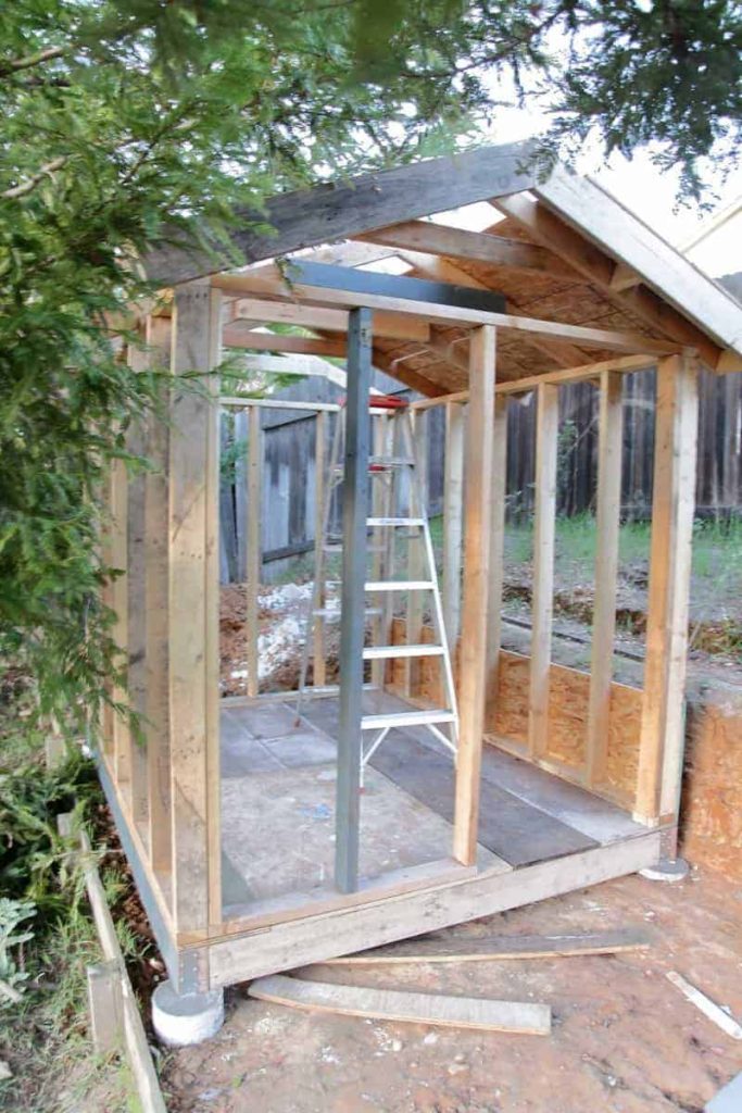 frame for DIY Chicken Coop