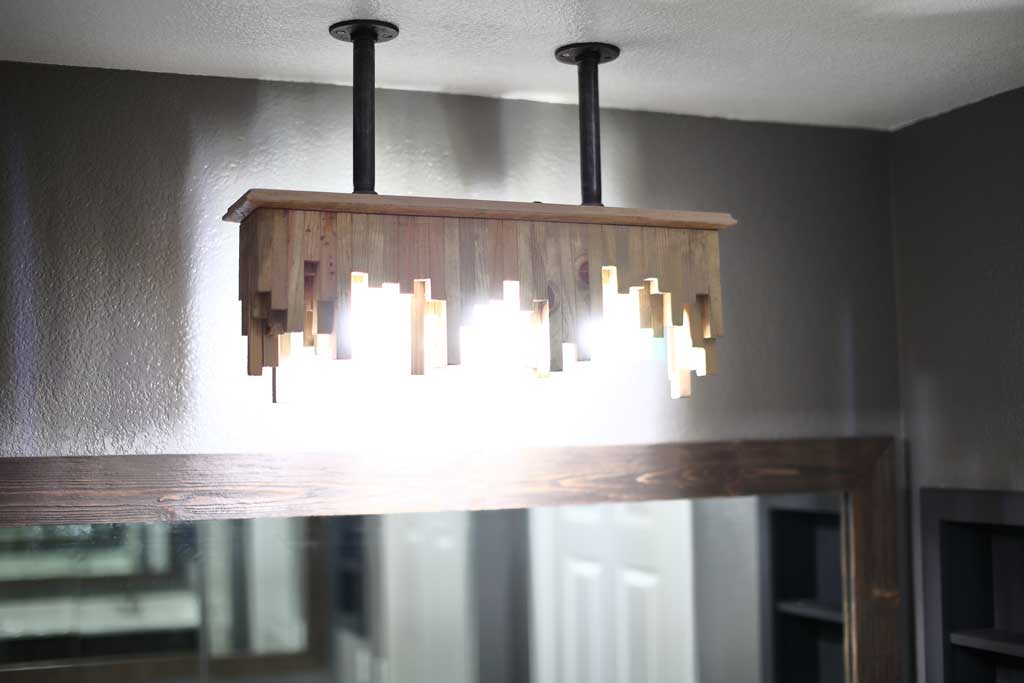 DIY bathroom light fixture