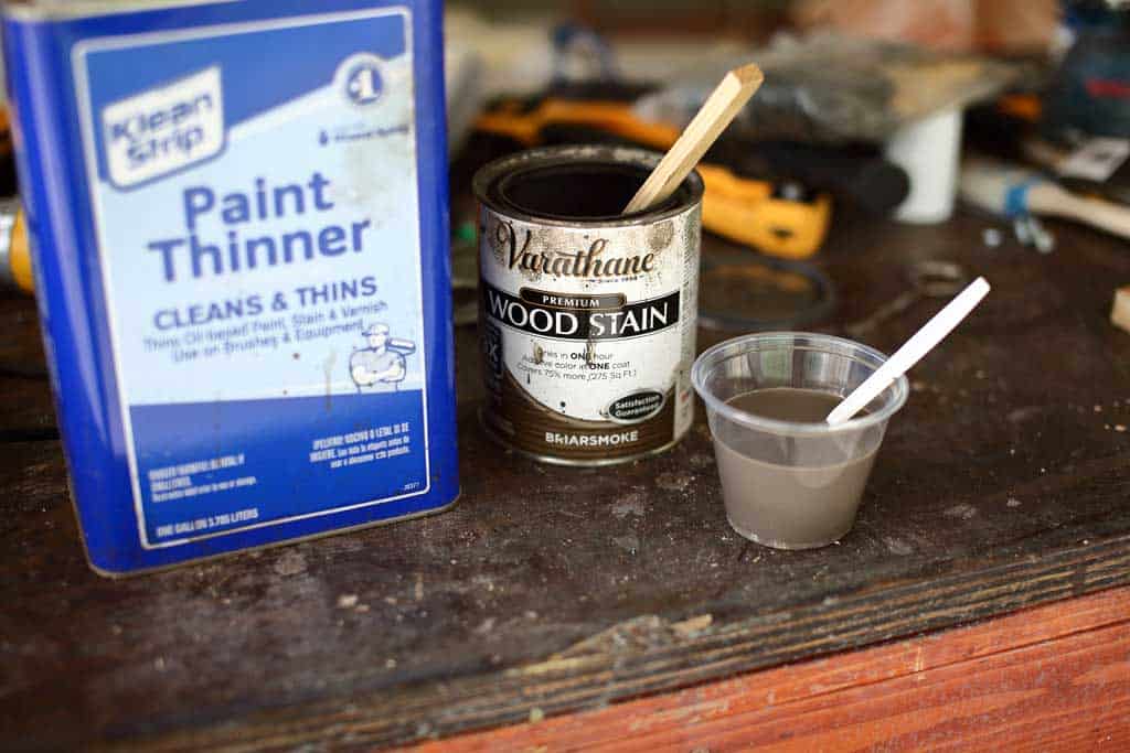 mixing stain with paint thinner