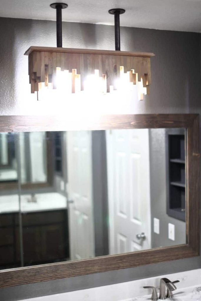 DIY bathroom light fixture