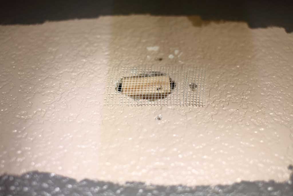 patching the hole in drywall