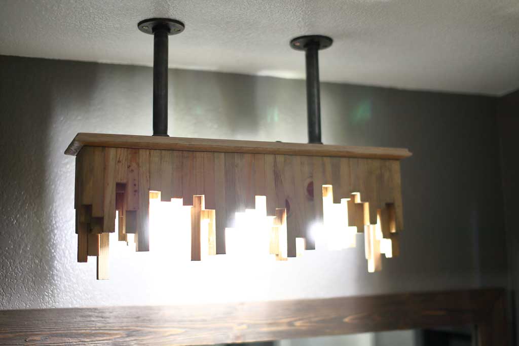 DIY bathroom light fixture