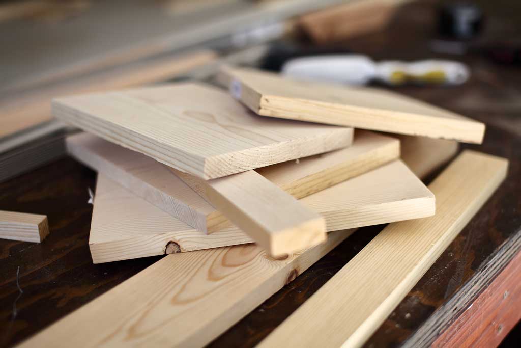 scrap wood for light fixture