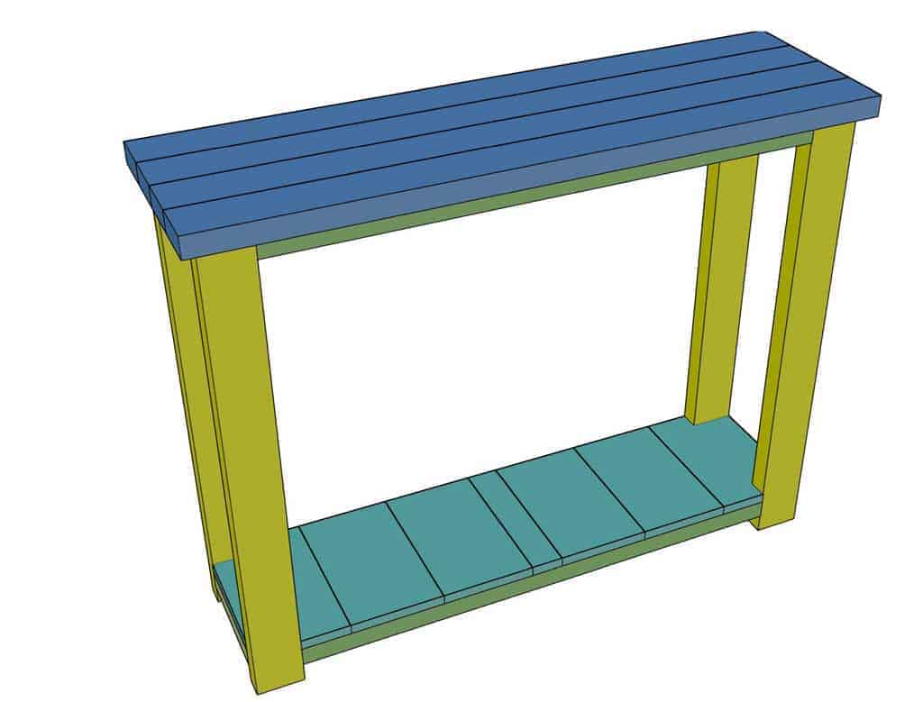 DIY farmhouse entryway table