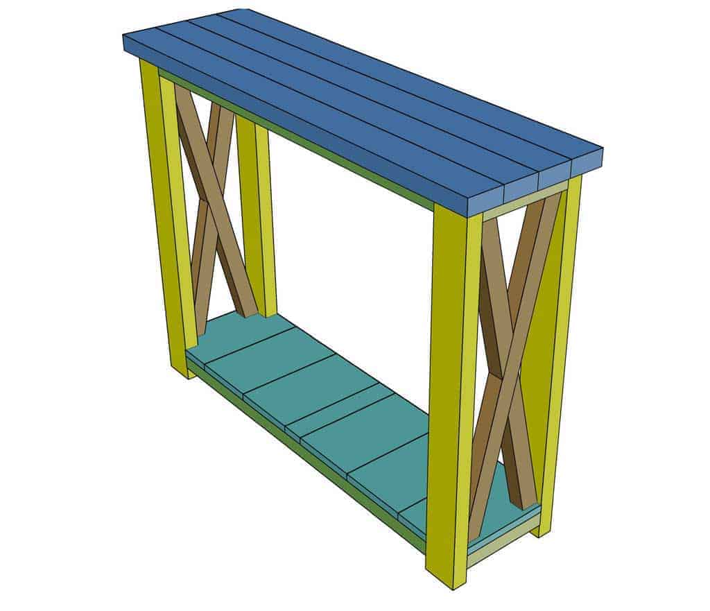 DIY farmhouse entryway table