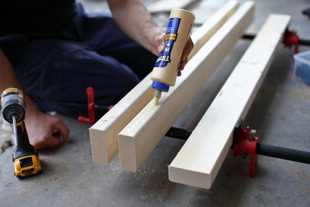 gluing boards together for tabletop