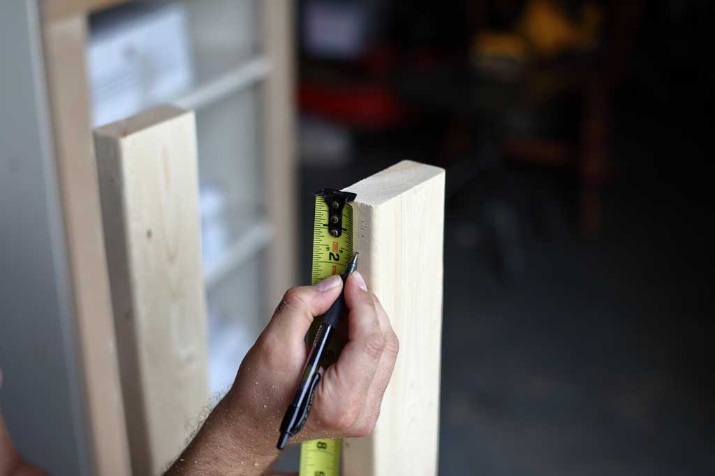 measuring 1.5 from the bottom of the legs