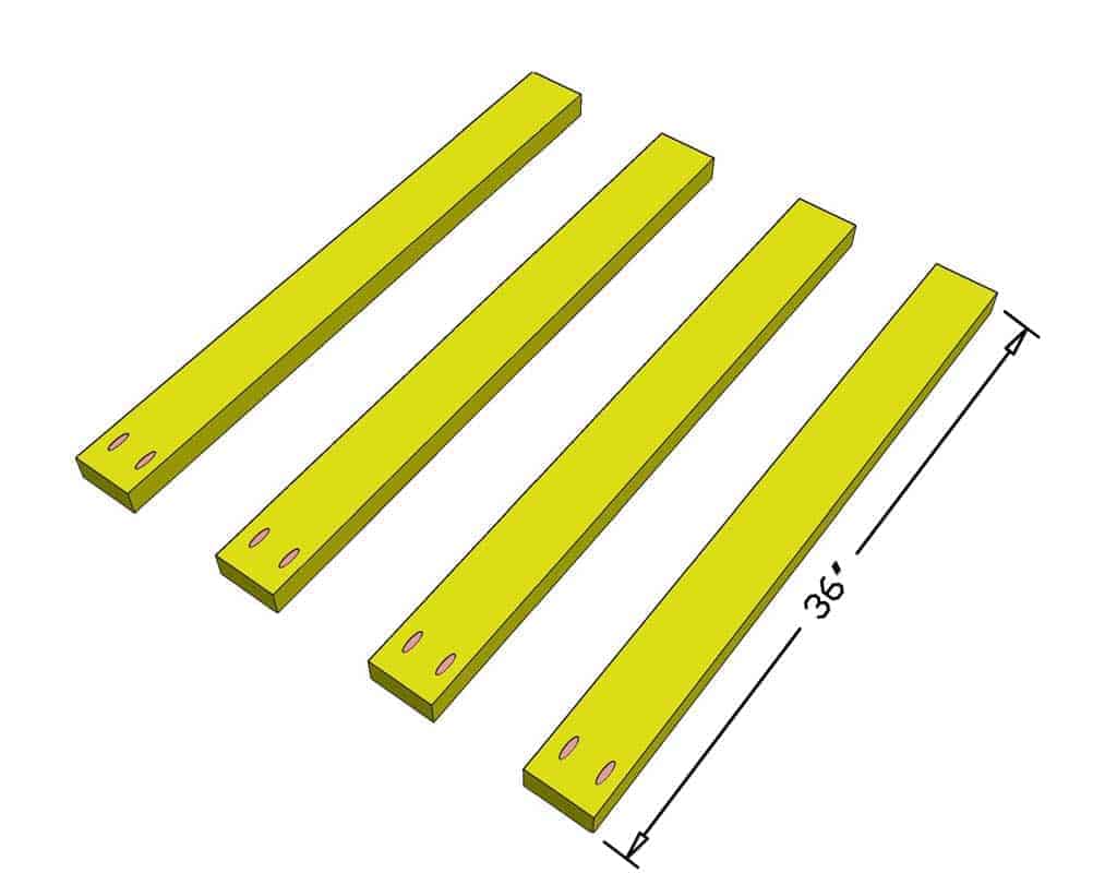 legs for a DIY farmhouse entryway table