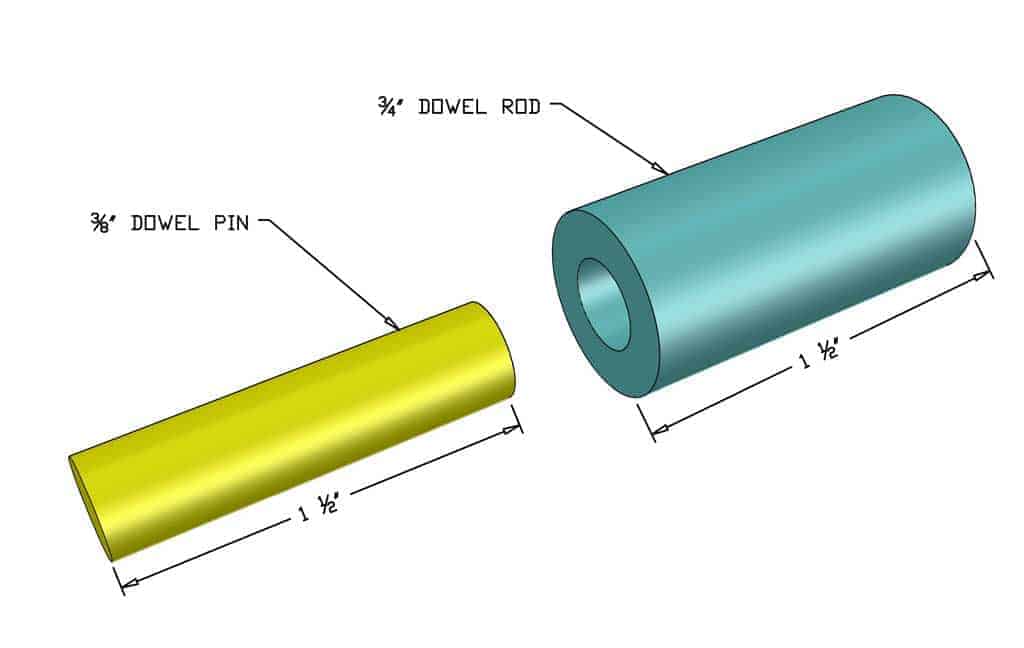 DIY memory chess game dowels