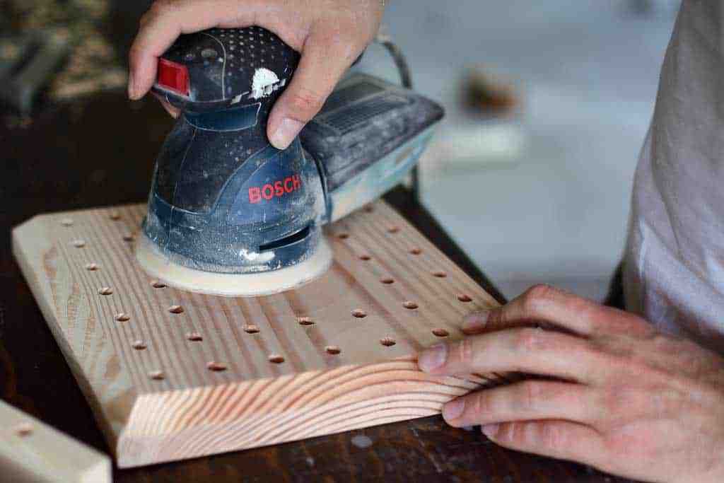 using random orbital sander for DIY memory chess game