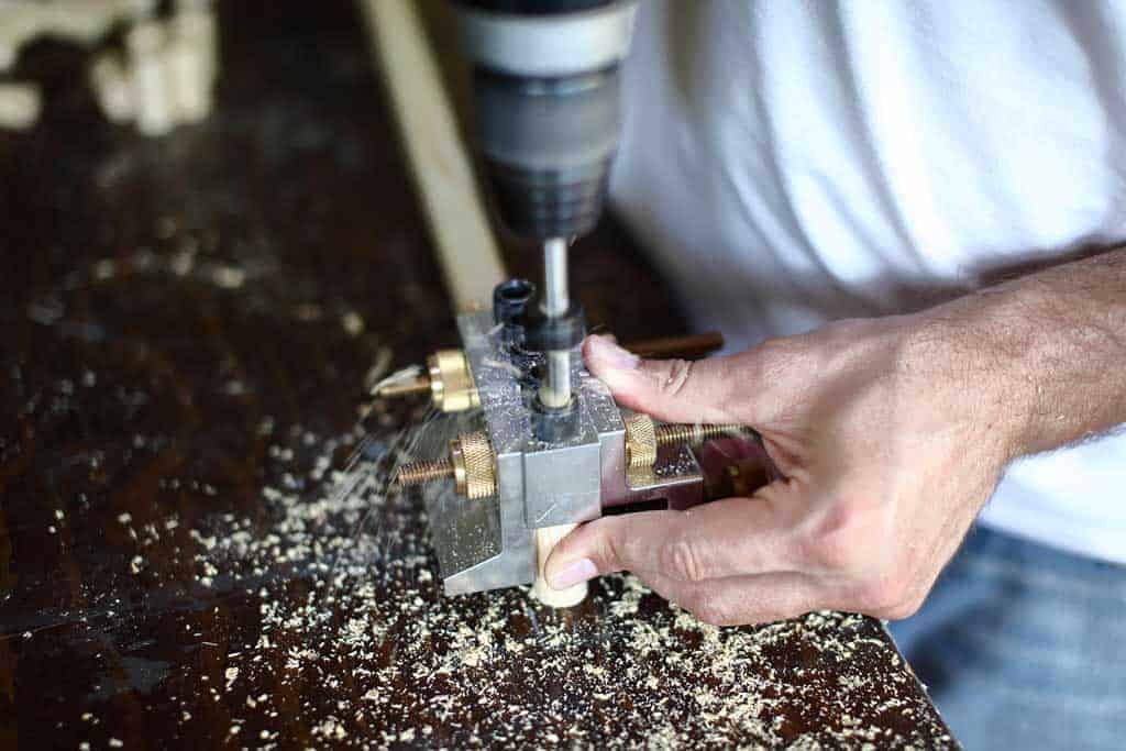 drilling chess piece for DIY memory chess game