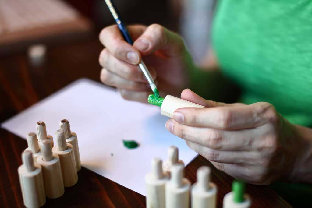 paining chess piece for DIY memory chess game