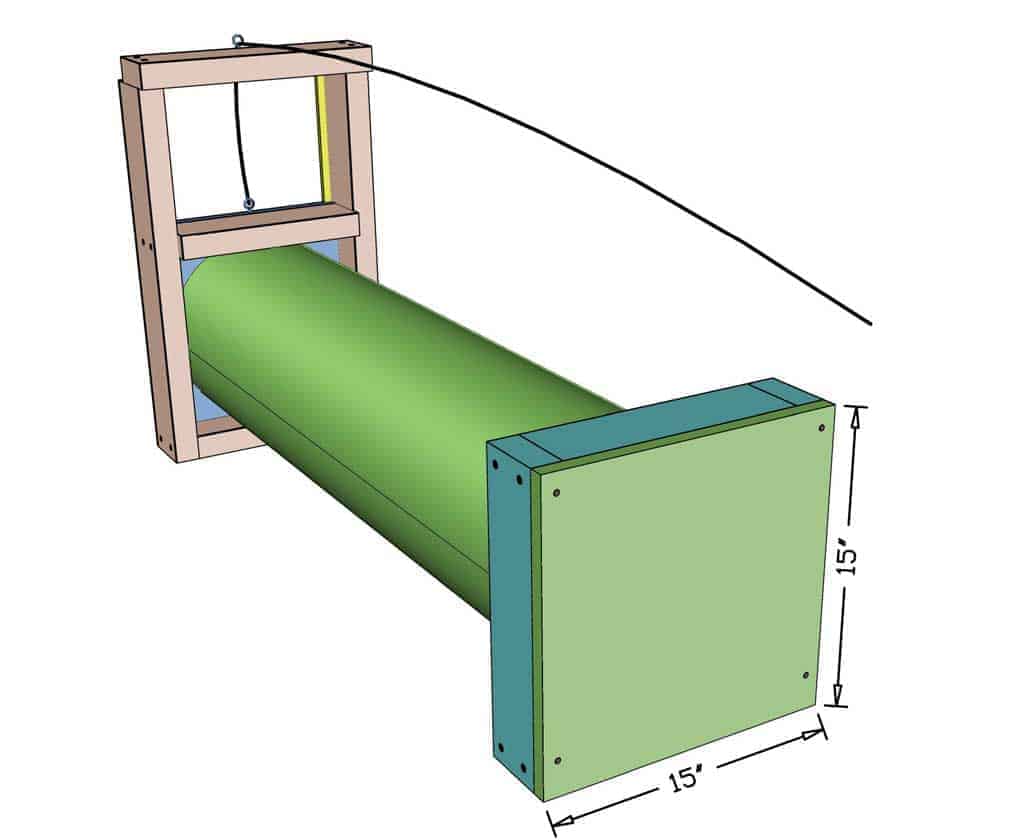 attaching the back cover of the skunk trap