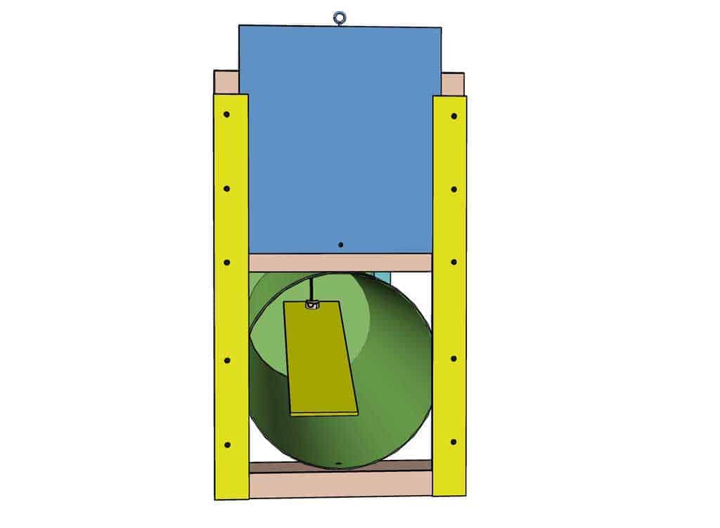 ramp floor of the DIY skunk trap
