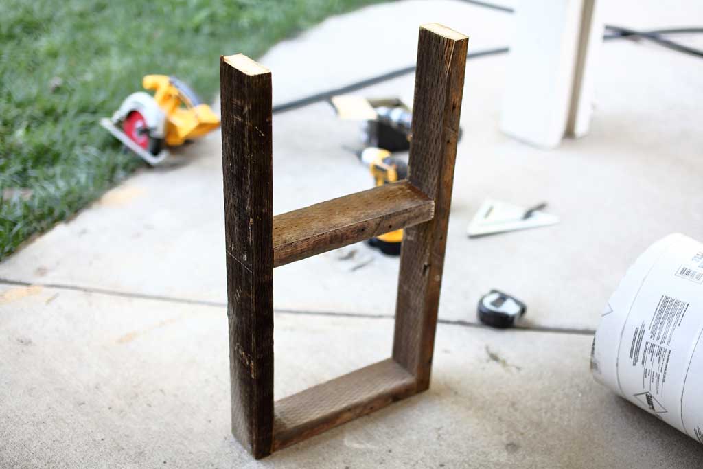 front frame of the DIY skunk trap