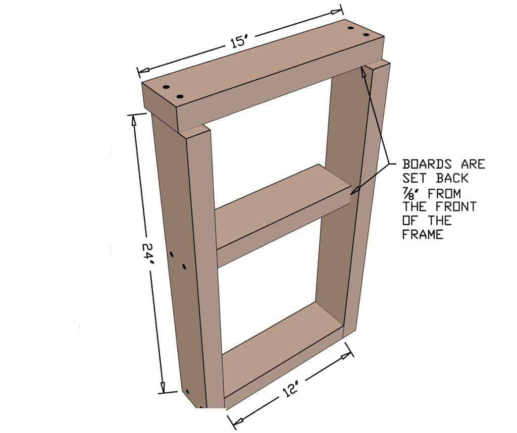 front frame for DIY skunk trap