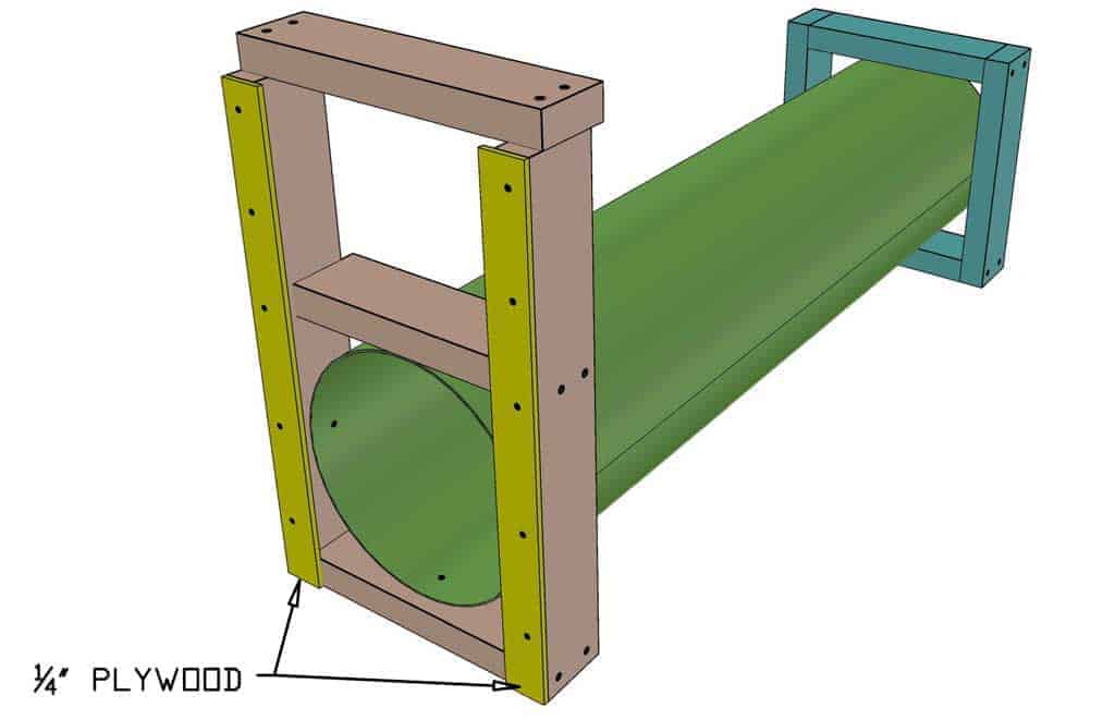 attaching door sliders for the DIY skunk trap