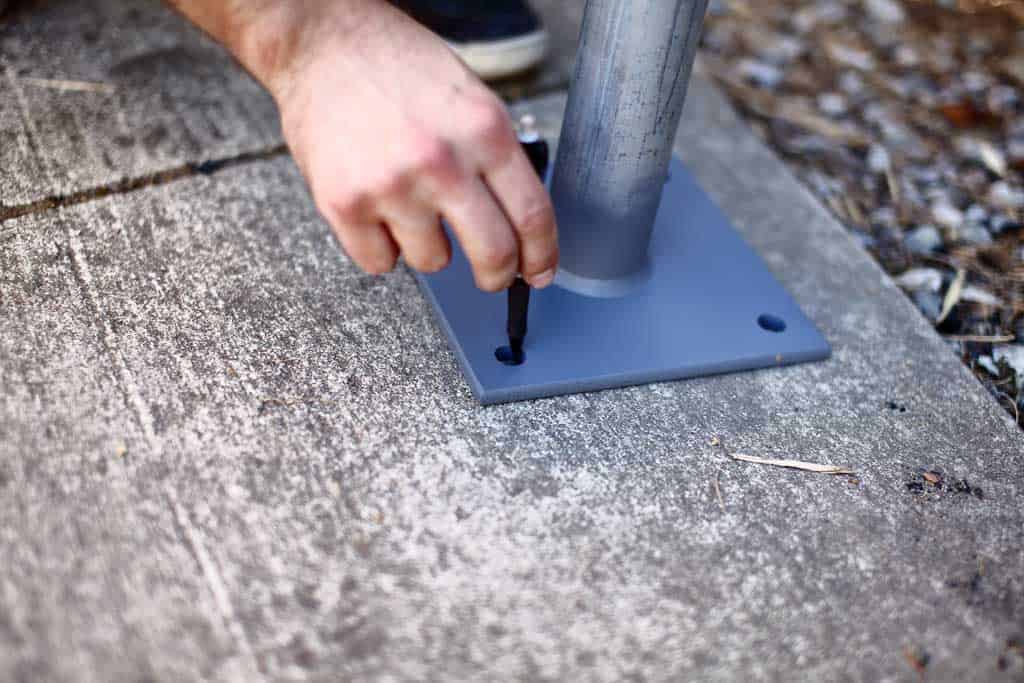 marking locations were to drill holes