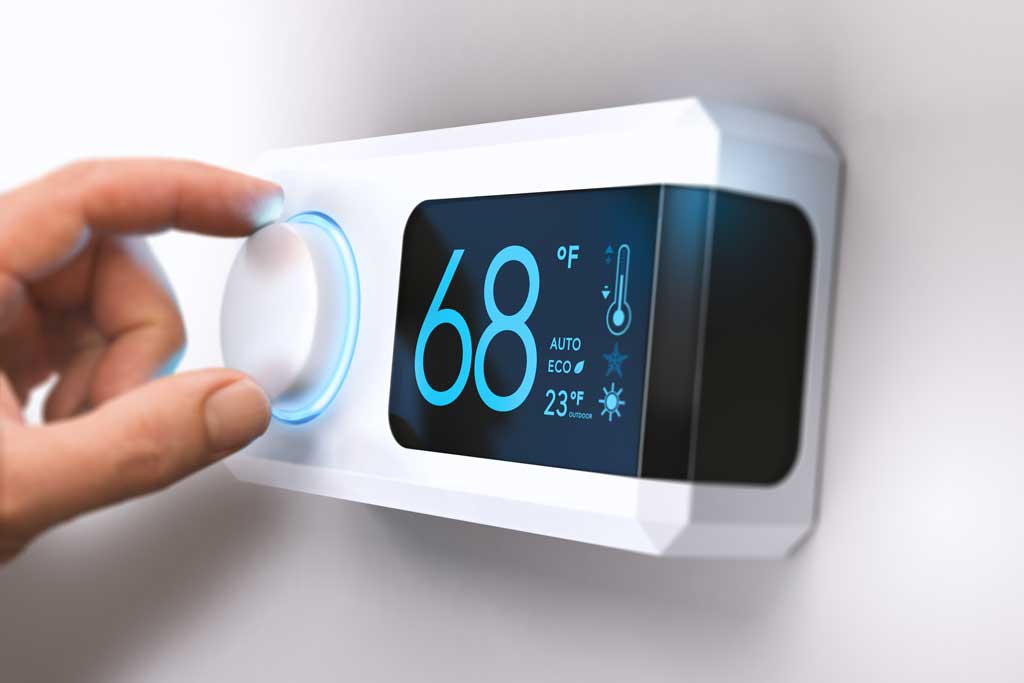 Thermostat on the wall