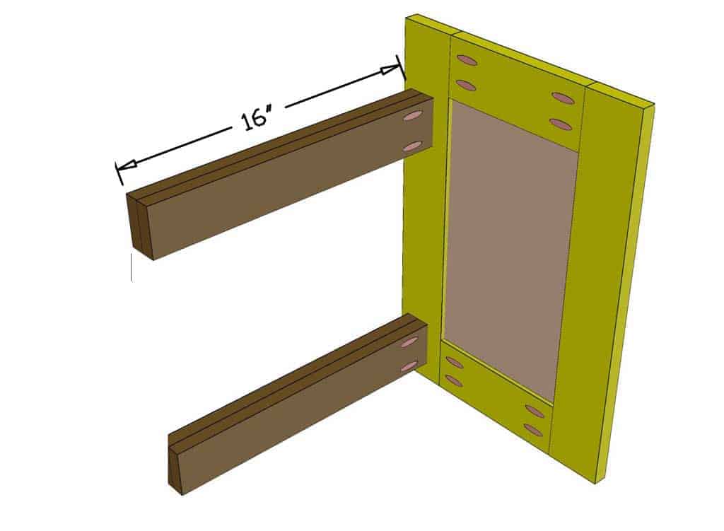 attach slider support to the cabinet door