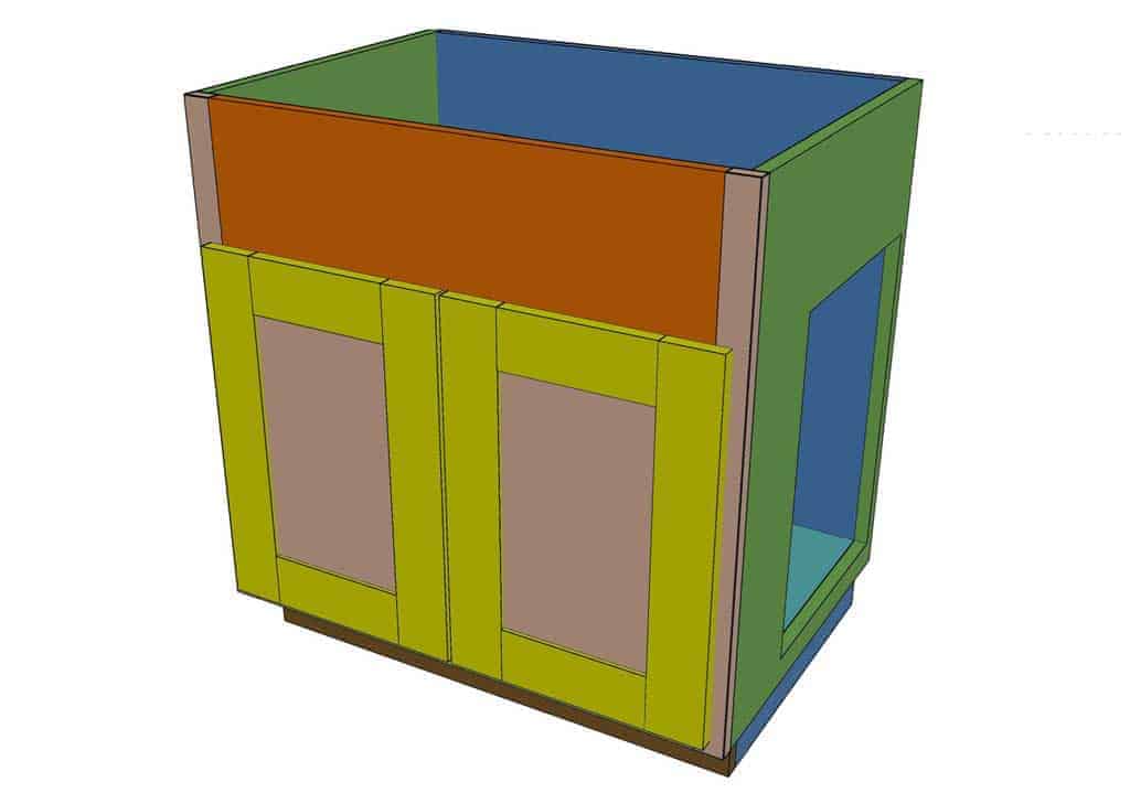 attach front doors to the cabinet