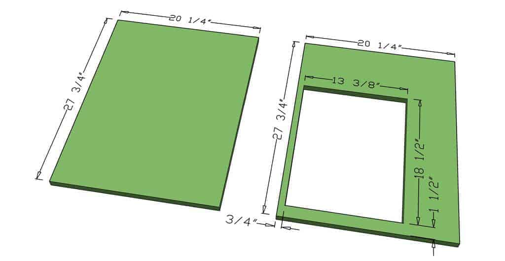 side boards for the DIY Bathroom Cabinet