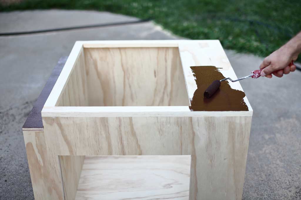 painting cabinet frame