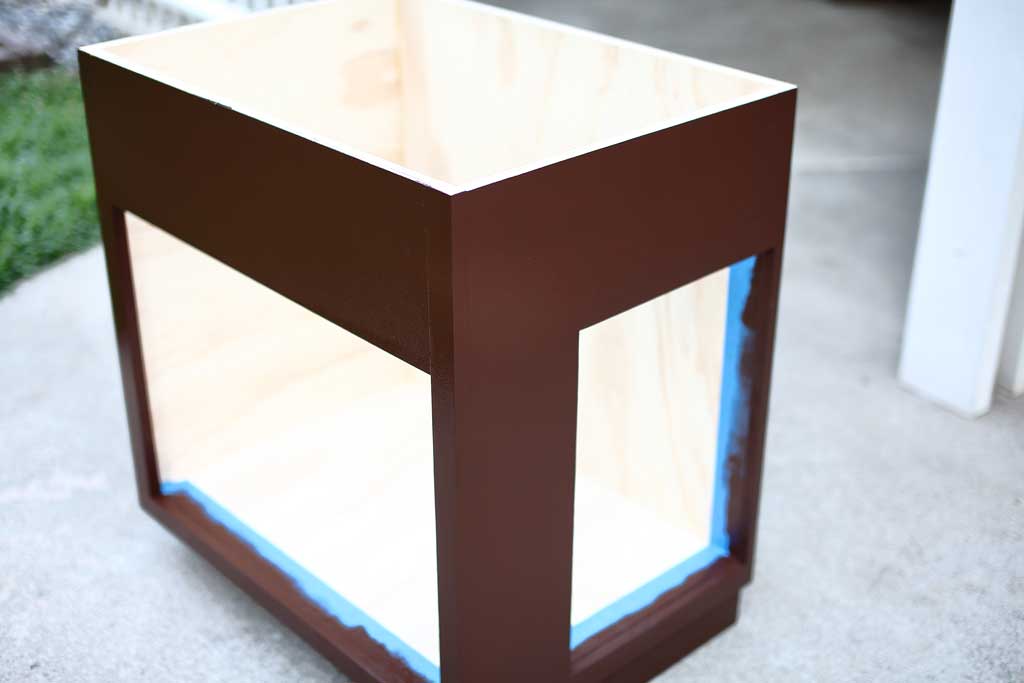 paining cabinet frame