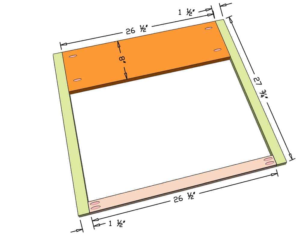 build a frame for the cabinet